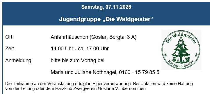 Waldgeister 2026 11 07