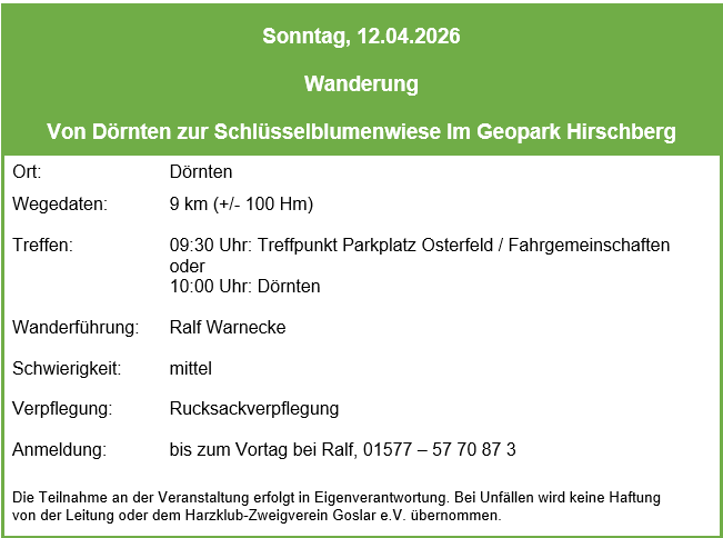 Wandern 2026 04 12